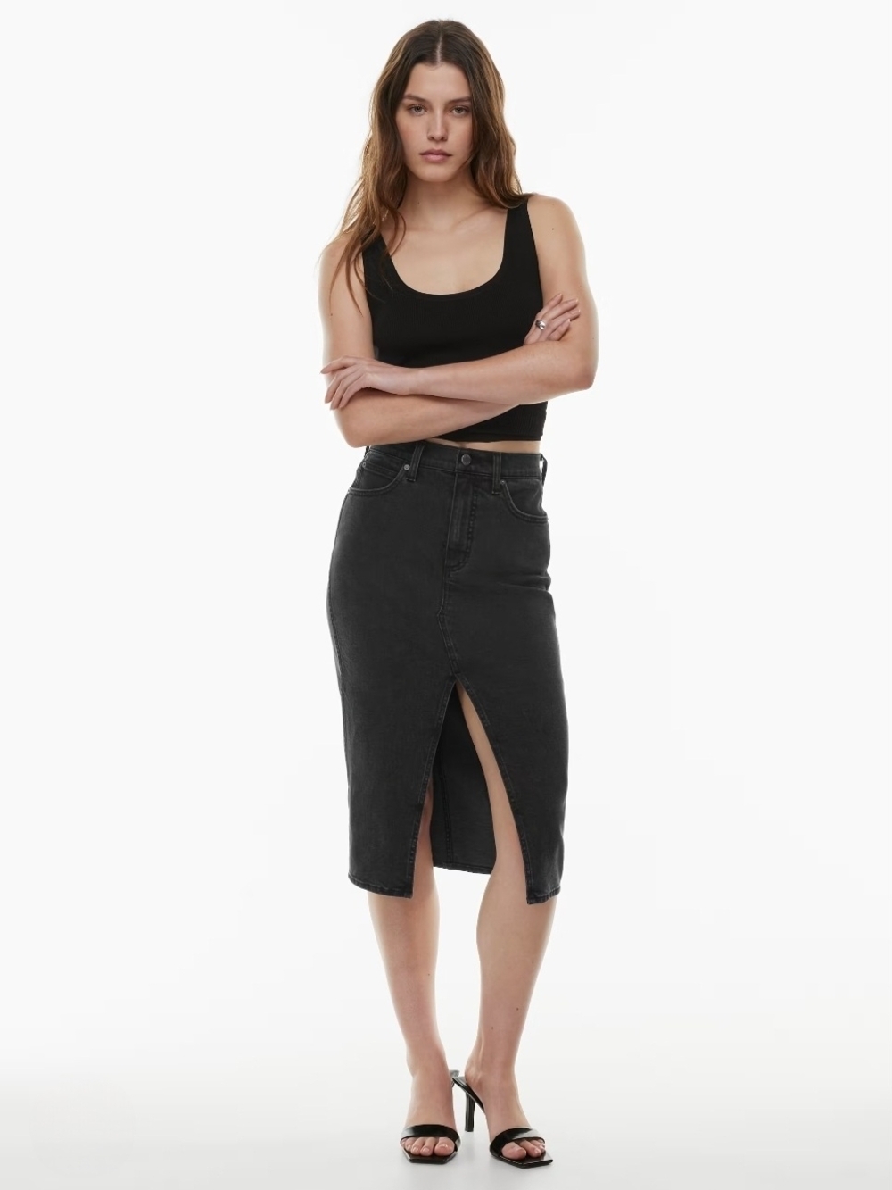 Topshop | Midi Denim Skirt